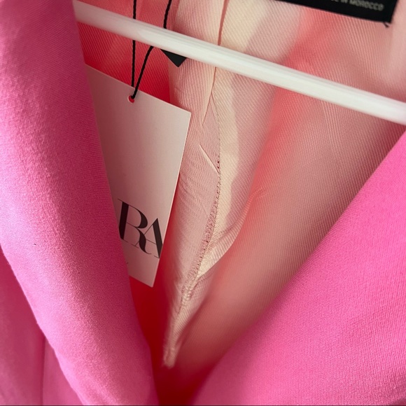 BLOGGER FAV ZARA DOUBLE BREASTED FROCK PINK BLAZER - Picture 2 of 15